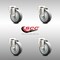 Service Caster 4 Inch 316SS Thermoplastic Rubber Wheel Swivel Bolt Hole Caster Set SCC SCC-SS316BH20S414-TPRB-4 - alternate 2